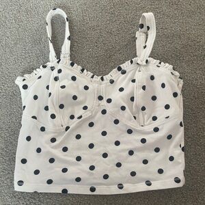 Polka dot Abercrombie crop top. Size medium
